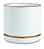 KIT CACHEPOT BRANCO E DOURADO EM CERAMICA - 2PCS - Imagem 2