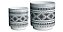 KIT CACHEPOT BRANCO EM CERAMICA - 2 PCS - Imagem 2