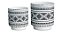 KIT CACHEPOT BRANCO EM CERAMICA - 2 PCS - Imagem 2