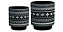 KIT CACHEPOT PRETO EM CERAMICA  - 2 PCS - Imagem 2