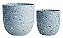 KIT CACHEPOT CINZA EM CERAMICA - 2 PCS - Imagem 2