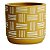 KIT CACHEPOT MOSTARDA EM CIMENTO - 3 PCS - Imagem 2