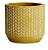 KIT CACHEPOT MOSTARDA EM CIMENTO - 3 PCS - Imagem 1