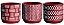 KIT CACHEPOT VERMELHO EM CIMENTO - 3 PCS - Imagem 3