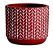 KIT CACHEPOT VERMELHO EM CIMENTO - 3 PCS - Imagem 1