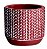 KIT CACHEPOT VERMELHO EM CIMENTO - 3 PCS - Imagem 1