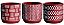 KIT CACHEPOT VERMELHO EM CIMENTO - 3 PCS - Imagem 3