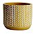 KIT CACHEPOT MOSTARDA EM CIMENTO - 3 PCS - Imagem 1
