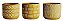 KIT CACHEPOT MOSTARDA EM CIMENTO - 3 PCS - Imagem 3
