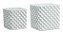 KIT CACHEPOT BRANCO EM CIMENTO - 2 PCS - Imagem 2