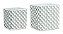 KIT CACHEPOT BRANCO EM CIMENTO - 2 PCS - Imagem 2