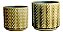 KIT CACHEPOT BEGE EM CERAMICA - 2 PCS - Imagem 2