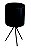 KIT CACHEPOT PRETO EM METAL COM SUPORTE - 3 PCS - Imagem 1