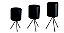 KIT CACHEPOT PRETO EM METAL COM SUPORTE - 3 PCS - Imagem 3