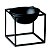 KIT CACHEPOT PRETO EM METAL COM SUPORTE - 3 PCS - Imagem 2