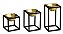 KIT CACHEPOT DOURADO  EM METAL COM SUPORTE - 3 PCS - Imagem 3