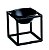 KIT CACHEPOT PRETO EM METAL COM SUPORTE - 3 PCS - Imagem 1
