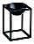KIT CACHEPOT PRETO EM METAL COM SUPORTE - 3 PCS - Imagem 2