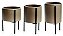 KIT CACHEPOT CINZA COM SUPORTE EM METAL - 3 PCS - Imagem 11