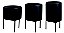 KIT CACHEPOT PRETO COM SUPORTE EM METAL - 3 PCS - Imagem 10