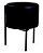 KIT CACHEPOT PRETO COM SUPORTE EM METAL - 3 PCS - Imagem 2