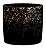 KIT CACHEPOT PRETO E DOURADO EM CIMENTO - 3 PCS - Imagem 1