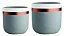 KIT CACHEPOT CINZA E COBRE EM CIMENTO - 2 PCS - Imagem 4