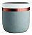 KIT CACHEPOT CINZA E COBRE EM CIMENTO - 2 PCS - Imagem 2