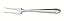 GARFO TRINCHANTE CARNE ACO INOX - Imagem 1