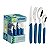 FAQUEIRO INOX 24PC CARMEL TURQ/ESCU - Imagem 1