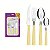 FAQUEIRO INOX 25PC NEW KOLOR CRE - Imagem 1