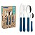 FAQUEIRO INOX 24PC LEME AZU - Imagem 1