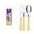 FAQUEIRO INOX 3PC NEW KOLOR CRE - Imagem 1