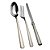 FAQUEIRO CLASSICO MODERNO 101 PECAS EM ACO INOX 18/10 3,5 MM COM FRISO DE OURO - Imagem 1