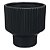 VASO DE CERAMICA PRETO 15CM X 15CM X 14CM - Imagem 1