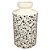 VASO DE CERAMICA BRANCO COM DESENHO ESTILO QUARTZO 13CM X 13 - Imagem 1