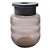 VASO DE VIDRO FUME E PAPERCLAY CINZA - Imagem 1