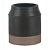 VASO DE CERAMICA PRETO E MARROM - Imagem 1