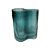 VASO DE VIDRO TRANSPARENTE AZUL - Imagem 1