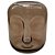 VASO DE VIDRO FUME COM FORMATO DE ROSTO 17CM X 17CM X 20CM - Imagem 1