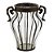 VASO DECORATIVO DE FERRO COM VIDRO - Imagem 1