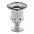 VASO CRISTAL C/PÉ SUSSEX PRATEADO METALIZADO 12x16cm - Imagem 2
