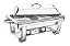RECHAUD RETANG.ACO INOX 2 CUBAS 1/2 - Imagem 1