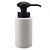 PORTA SABONETE LIQUIDO DE PORCELANA BRANCO E PRETO 7CM X 7CM - Imagem 1