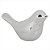 PASSARO DE CERAMICA PRATA 19CM X 7,5CM X 11CM - Imagem 1