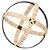 PECA DECORATIVA DE METAL E RATTAN  18CM X 18CM X 18CM - Imagem 1