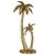 COQUEIRO DECORATIVO DE RESINA DOURADO COM BASE PRETA 17,5CM - Imagem 1