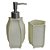 KIT DE BANHEIRO DE RESINA OFF WHITE COM PRESPONTO - 2PCS POR - Imagem 1