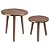 CONJ. DE MESA LATERAL DE MADEIRA E METAL DOURADO - 2PCS G: 4 - Imagem 1