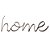 PECA DECORATIVA DE METAL - HOME 25,5CM X 1,5CM X 8,5CM - Imagem 1